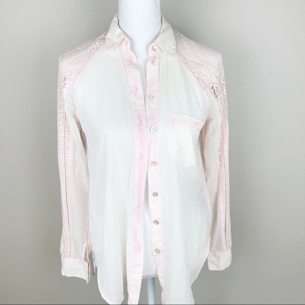 Anthropologie Holding Horses Button Up Top XXS